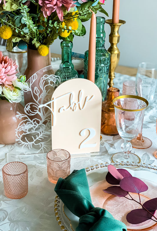Floral Table Numbers