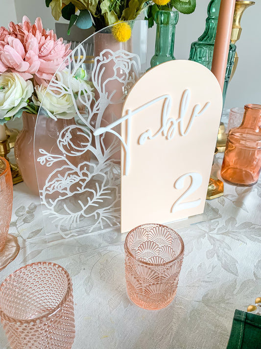Floral Table Numbers